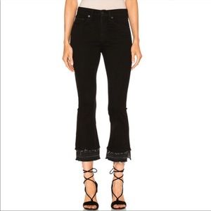 Rag & Bone Black Cropped Flare Jeans